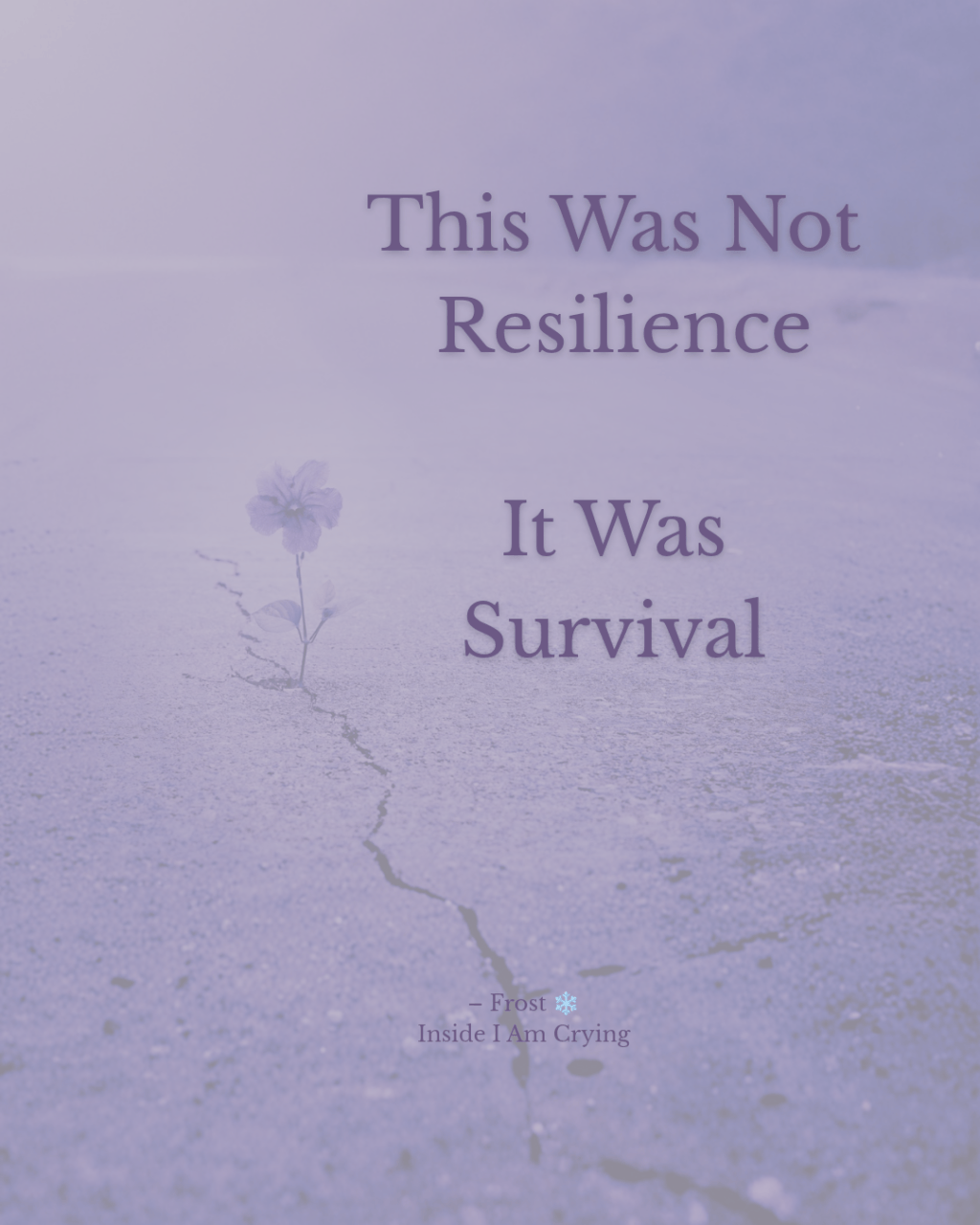 This Was Not Resilience – It Was&nbsp;Survival