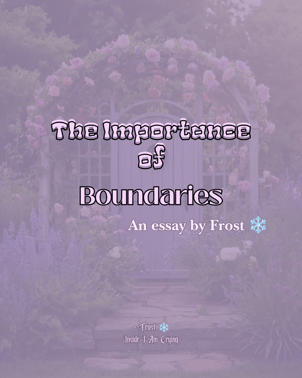 The Importance of&nbsp;Boundaries